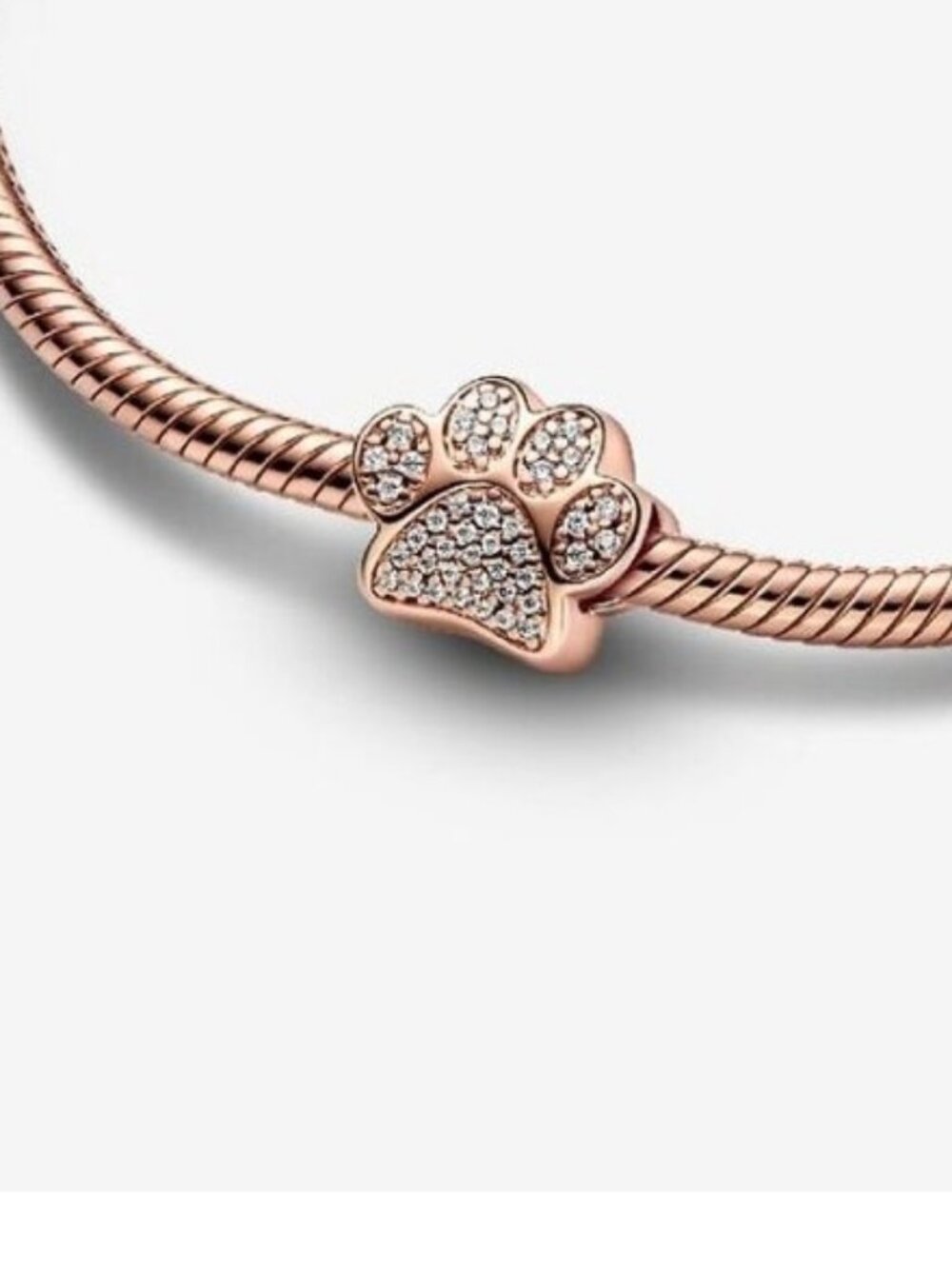 Pandora Sparkling Paw Print Charm